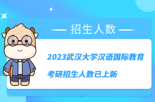 2023武漢大學(xué)漢語國際教育考研招生人數(shù)已上新