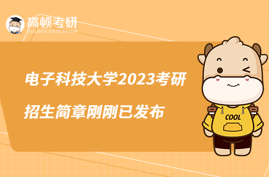 電子科技大學(xué)2023考研招生簡章剛剛已發(fā)布