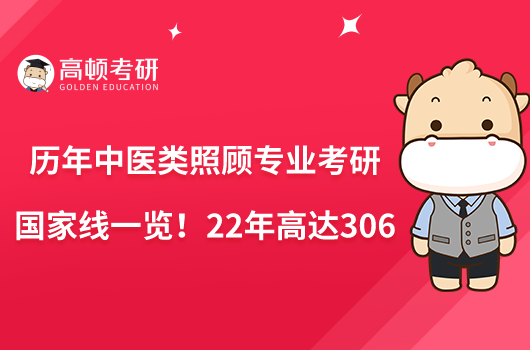 歷年中醫(yī)類照顧專業(yè)考研國家線一覽！22年高達(dá)306