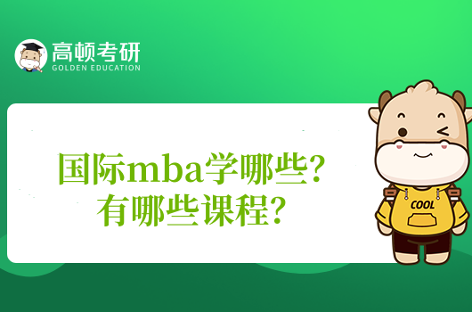 國際mba學(xué)哪些？有哪些課程？